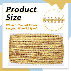 Отделочная лента из полиэстерового кружева «сороконожки» OCOR-WH0100-79