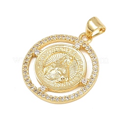 Латунные микро проложить кубического циркония подвески&nbsp;KK-P323-11G-G02