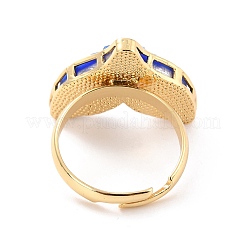 Регулируемое кольцо на палец из смолы с рыбьим хвостом русалки RJEW-C009-01A-02