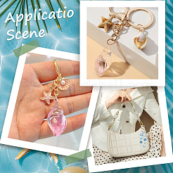 28 шт. 7-х цветные светящиеся прозрачные акриловые подвески&nbsp;TACR-SC0001-42