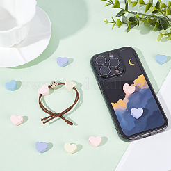 80 шт. 5-х цветные прорезиненные непрозрачные акриловые бусины MACR-CA0001-30