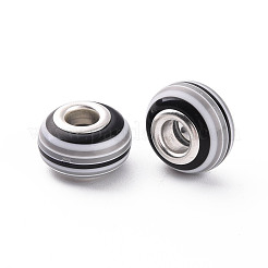 Европейские полосатые бусины из смолы RPDL-T003-004A