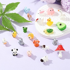 21шт 21 стиля непрозрачные подвески из смолы&nbsp;RESI-YW0003-27