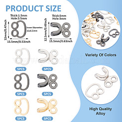 15 комплект двухцветных литого сплава с крючками и застежками-петлями для удлинителя талии DIY-TA0012-28