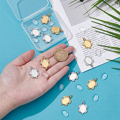 Наборы для самостоятельного изготовления подвески в виде морской черепахи из нержавеющей стали 304 DIY-UN0007-52