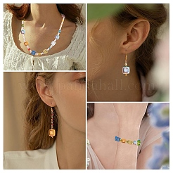 1 нить гальванизированных прозрачных стеклянных бусин&nbsp;EGLA-YW0005-53