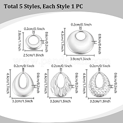 5 шт. 5 стиля подвески из нержавеющей стали 304&nbsp;STAS-PH0006-79