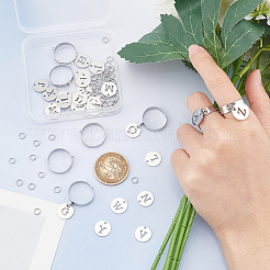 Набор для самостоятельного изготовления регулируемого кольца с подвеской в виде алфавита DIY-UN0005-67