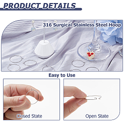 200 шт. фурнитура для сережек-колец из хирургической нержавеющей стали 316&nbsp;STAS-HS0001-26D