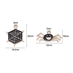 50шт 2 стиля подвески из сплава с покрытием из легкого золота ENAM-LS0001-28LG