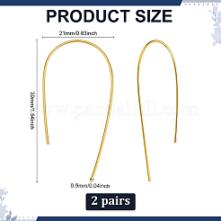 2 пара сережек из стерлингового серебра&nbsp;STER-WH0061-46G