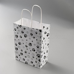 Подарочные пакеты из крафт-бумаги с ручкой&nbsp;ABAG-WH0045-19A