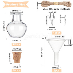 Набор для самостоятельного изготовления подвески для бутылки с желаниями в форме яблока&nbsp;DIY-DC0001-72