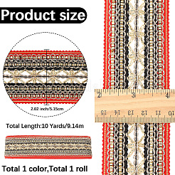 10 ярд полиэфирной ленты в этническом стиле для украшения шитья&nbsp;OCOR-CY0001-86A