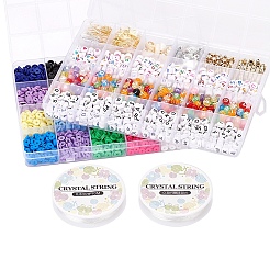 Изготовление украшений из терракоты и бусин с алфавитом своими руками&nbsp;DIY-YW0002-59