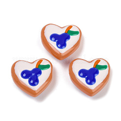 Нити бусин-лэмпворк в форме сердца ручной работы LAMP-P069-04B-03