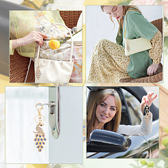 Эмалевый кулон с павлином сглаза брелок KEYC-WH0036-05KCG