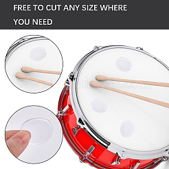 36 шт. овальные силиконовые наклейки на глушитель для барабанной установки&nbsp;AJEW-CP0009-73