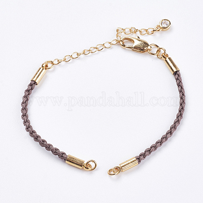 Плетеный браслет из хлопкового шнура MAK-I006-06G-1