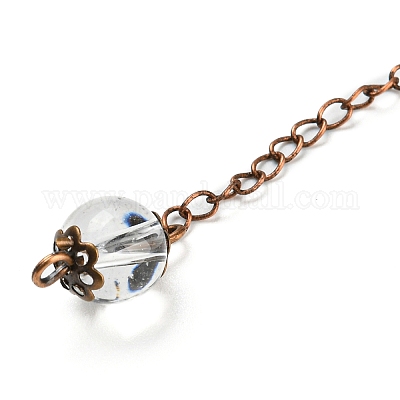 Натуральный розовый кварц маятник с большой подвеской G-H293-01R-09-1