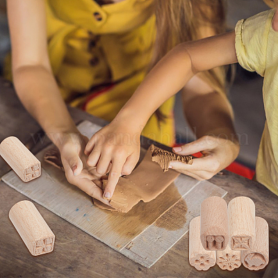 12 шт. 12 вида круглых деревянных формочек для традиционных китайских лунных пряников AJEW-CA0004-24-1