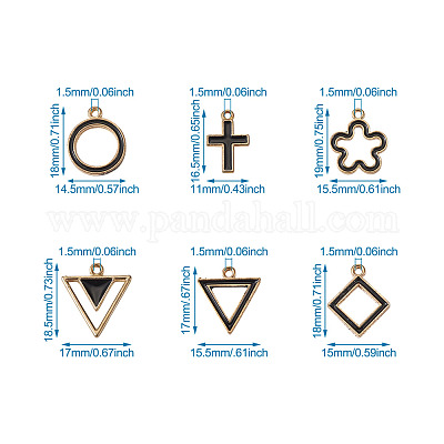 Подвески из эмали и сплава&nbsp;ENAM-TA0002-05G-1