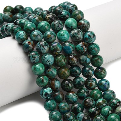Природные хризоколлу бисер нитей G-L642-B12-8mm-1