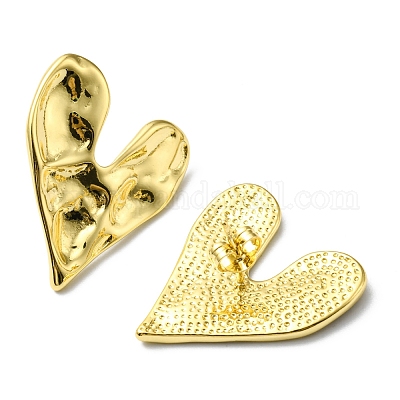 Серьги-гвоздики из латуни с реечным покрытием EJEW-D055-21G-1