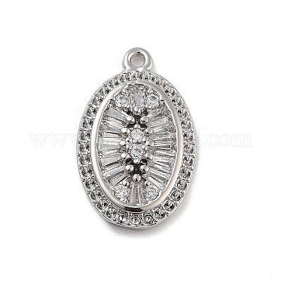 Латунь с подвесками из прозрачного кубического циркония KK-Z061-21B-P-1