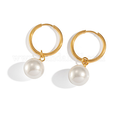 Круглые серьги-кольца из нержавеющей стали 304 FU0262-1