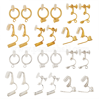 Латунные серьги-клипсы KK-TA0007-66-1