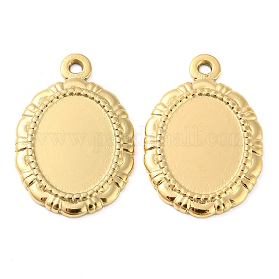 Оправы для подвесок из нержавеющей стали 304 в виде кабошонов STAS-I202-12G-1