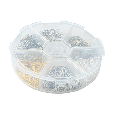 60 г 6 стиля самодельные латунные и железные открытые соединительные кольца DIY-FS0004-11-1