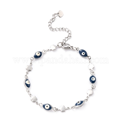 Браслеты из звеньевой цепи из нержавеющей стали 304 BJEW-P267-P-1