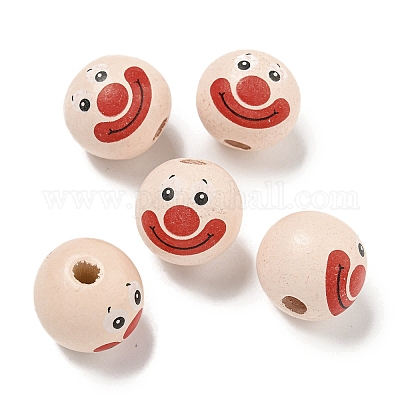 Набивные деревянные европейские бусины WOOD-G022-06B-1