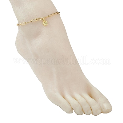 Браслеты на ногу из сплава Butterlfy из нержавеющей стали 304 с цепочкой-скрепкой для женщин AJEW-AN00755-1
