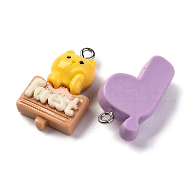 Подвески из непрозрачной смолы в романтическом стиле CRES-M038-09-1