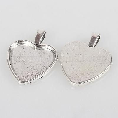 Старинные тибетском стиле сеттинги сплава подвеска кабошон TIBEP-O006-34AS-1