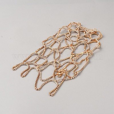 Повязки на голову с цепочкой и кисточками из сплава для женщин OHAR-WH20005-01G-1