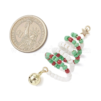 Большие подвески на елку из стеклянного бисера PALLOY-TA00330-03-1