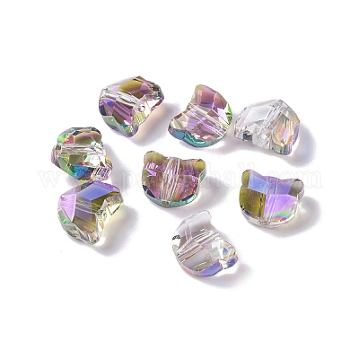 100 шт. Гальванические стеклянные бусины EGLA-P060-01A-HR02-1