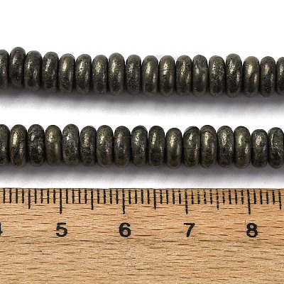 Природного пирита бисер нитей G-L624-H16-6x2mm-1