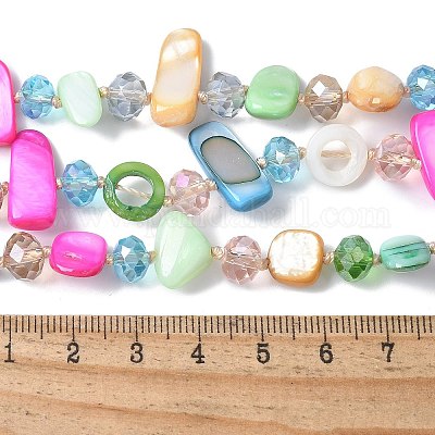 Ожерелья из ракушечных чипов 3 слой NJEW-C072-01-1