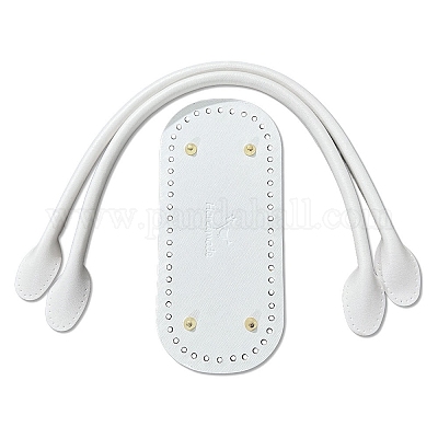 Pu кожа вязание крючком овальные сумки дно и ручки сумки PW-WGDBD8B-16-1