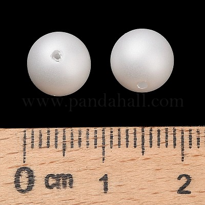 Матовые пластиковые бусины с имитацией жемчуга KY-F022-8mm-01-1