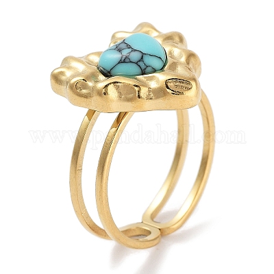 Ионное покрытие (IP) кольцо из нержавеющей стали 304 RJEW-B059-04G-03-1