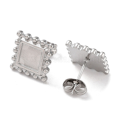 Серьги-гвоздики из нержавеющей стали 304 STAS-M323-02P-1