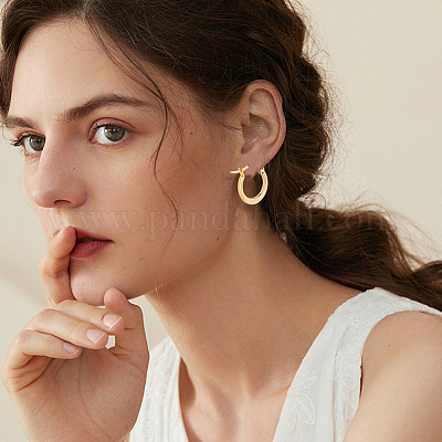 10 пара серег-колец из нержавеющей стали 304 EJEW-BBC0001-93-1