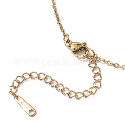 Ожерелья с подвесками из латуни с микропаве из кокосового дерева и прозрачными кубическими цирконами NJEW-JN05148-02-1