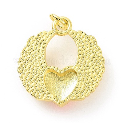 Подвески из латуни с эмалью в стойку KK-C008-14G-02-1